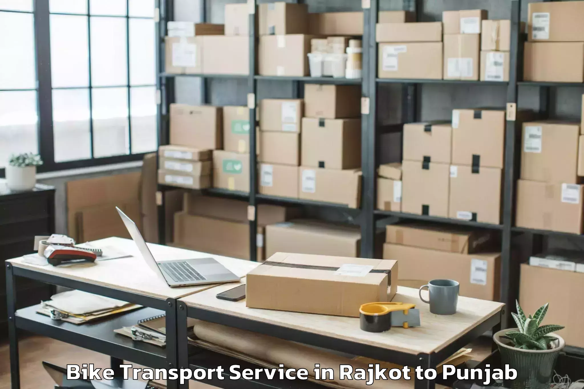 Hassle-Free Rajkot to Payal Bike Transport